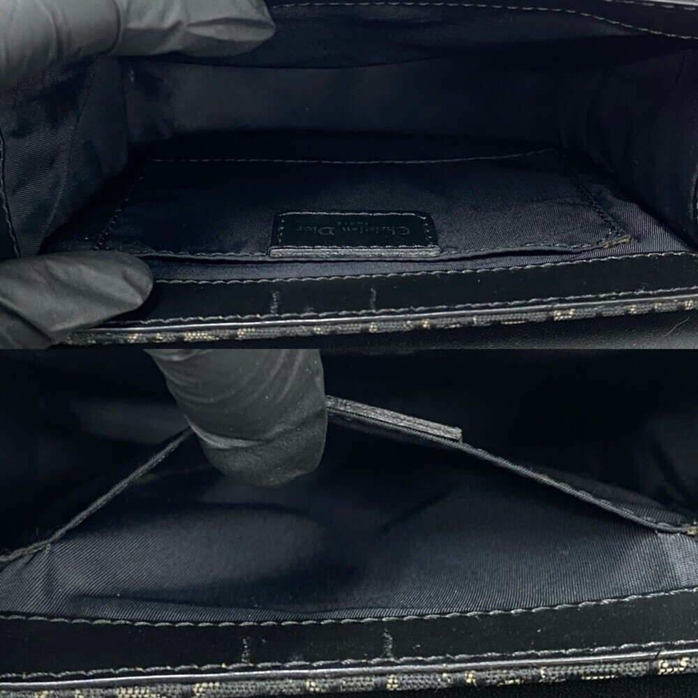 CHRISTIAN DIOR Black Leather Trotter Shoulder Bag - Picture 9 of 9